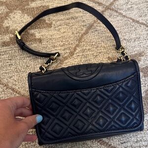 Tory Burch Black Quilted Crossbody Bag